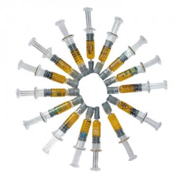Custom Logo Packaging Distillate Oil Prefilled Luer Lock Concentrates Syringes Oil Glass Syringe 1ml