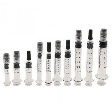 Custom Logo Packaging Distillate Oil Prefilled Luer Lock Concentrates Syringes Oil Glass Syringe 1ml