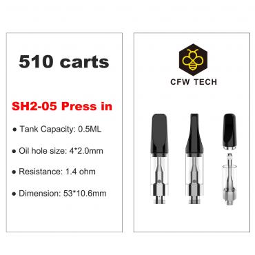 SH2-05 Cartridge 510 carts 0.5ml/1.0ml avabile
