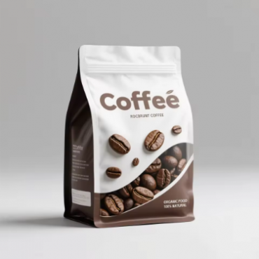 Custom Eight Side Coffee Bags Flat Bottom Recyclable Stand up Pouch With Zipper Gravure Printing Cof