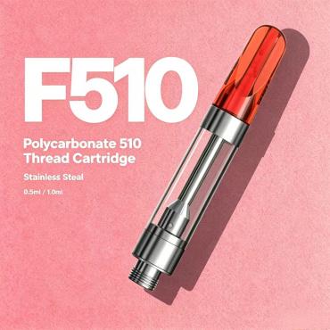 F510 thread 510 vape cartridge 0.5ml/1.0ml for distillate/resin/rosin oil.